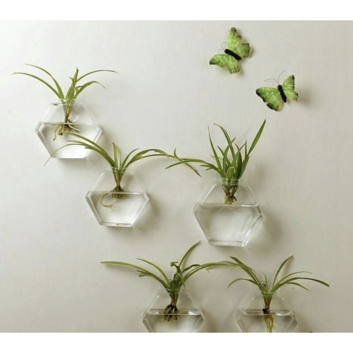 POT VAS BUNGA TERRARIUM GANTUNG BAHAN KACA / VAS BUNGA KACA GANTUNG