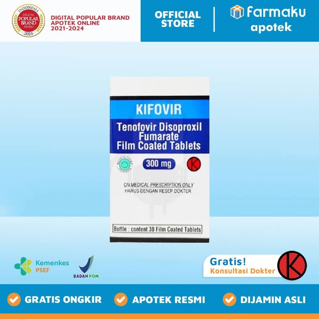 Kifovir 300 mg Botol 30 Tablet