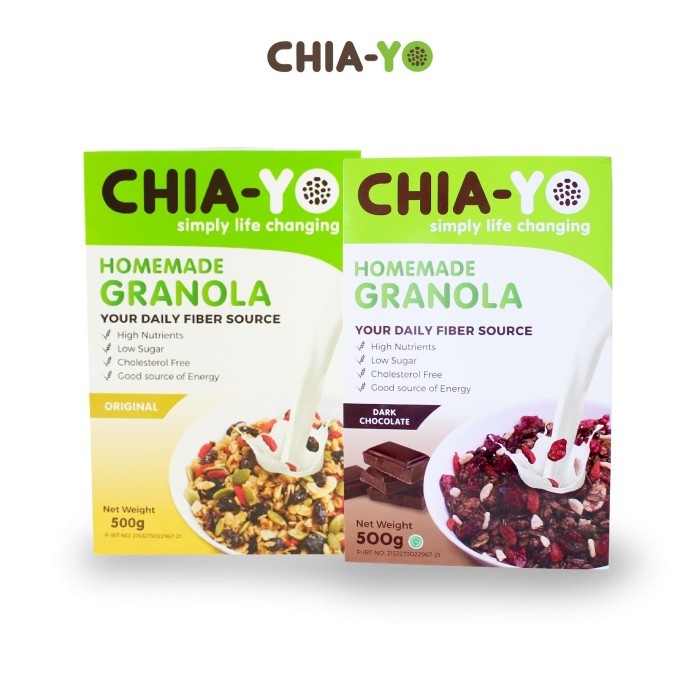 

Paket 2 Granola 500Gr (Original & Dark Chocolate)