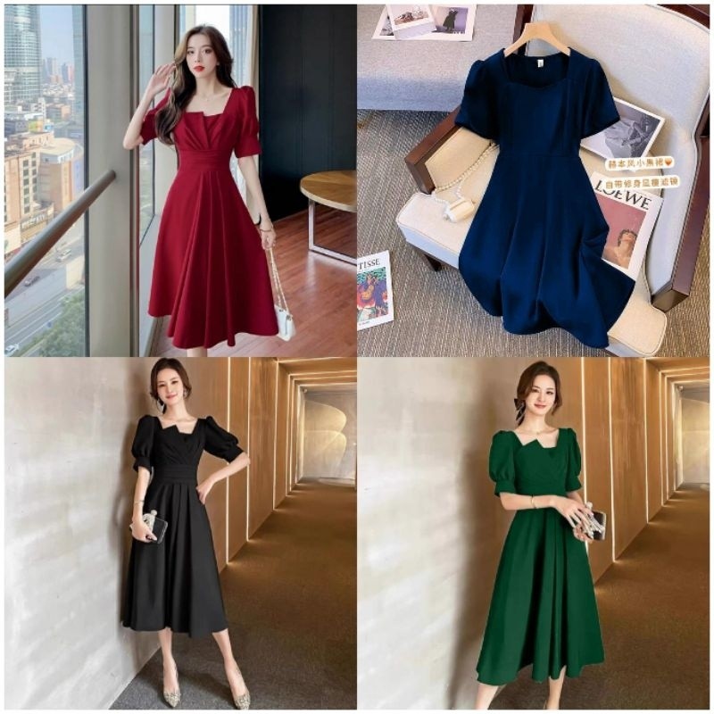 Dres Natal 2024 Dres Remaja Dress Wanita Kekinian Drs Natalan Cantik Dris Cewek Natalan Set Dress Pe