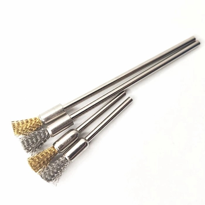 ___] Sikat Mini Kawat Baja Pembersih Coil Cleaning Brush Kuas Besi Kecil