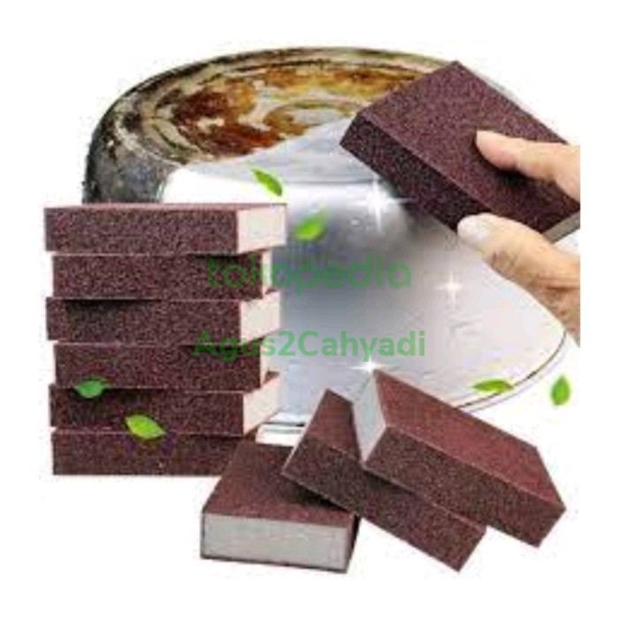 :>:>:>:>] Busa pembersih penghilang karat kerak pisau panci amplas sponge besi