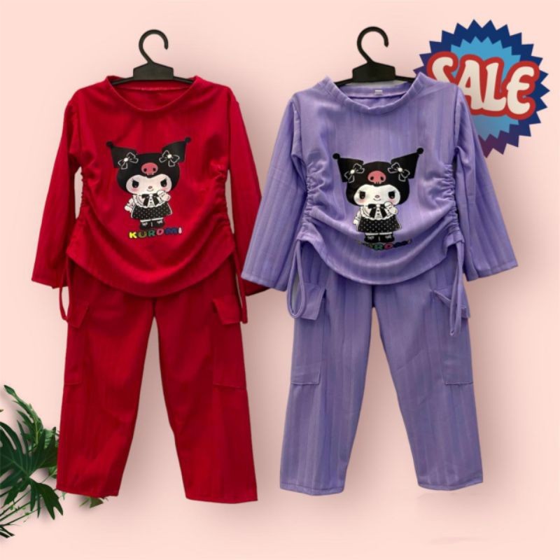 Setelan Anak Set Kid Cewek Atasan Bawahan Import Perempuan 0-6 Tahun One Set Anak Tk Sd Smp Baju Ste
