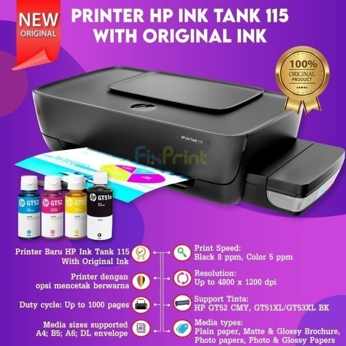 Printer Ink Tank Hp 115 315 Smart Tank 500 Garansi Resmi Tinta Ori Helmiandago