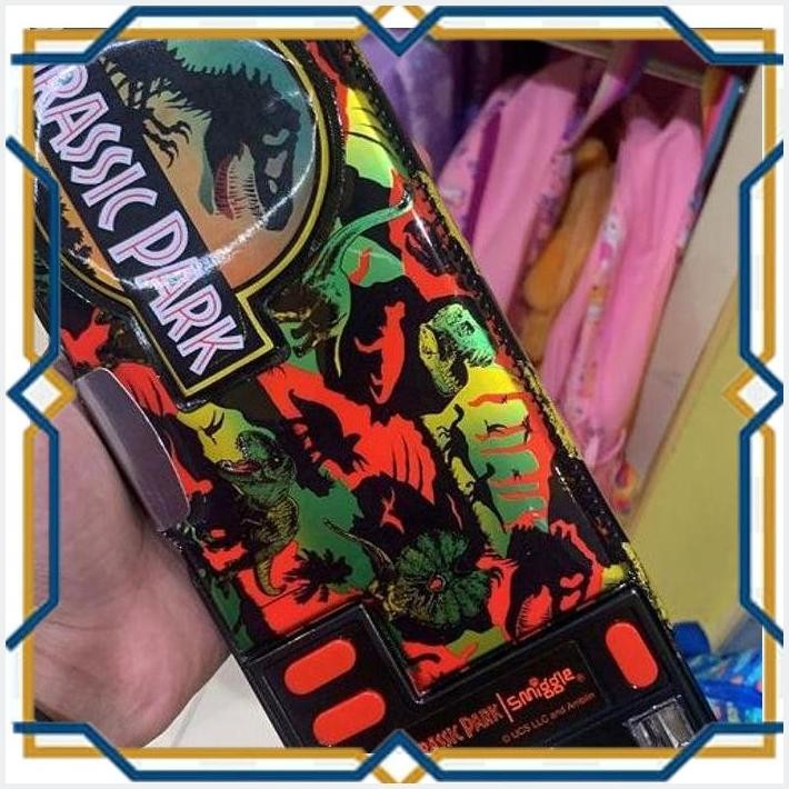 

[BAB] JURASSIC PARK SMIGGLE POP OUT PENCIL CASE BLACK ORIGINAL