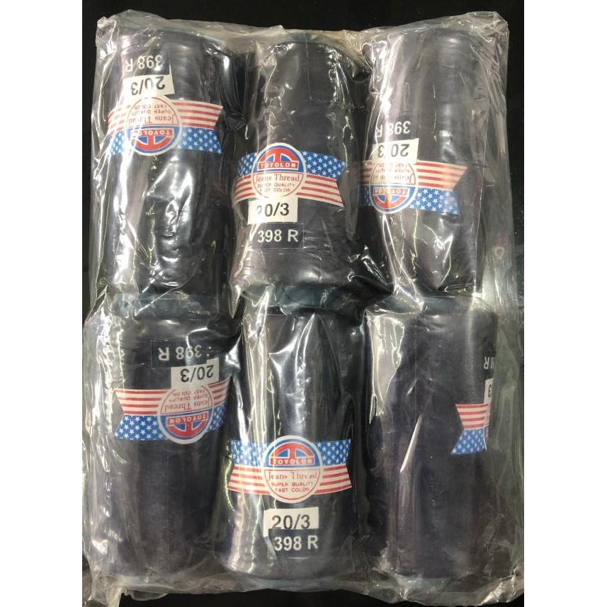 Benang Jahit Jeans Toyolon 20/3 5000 Yard (Per Lusin)