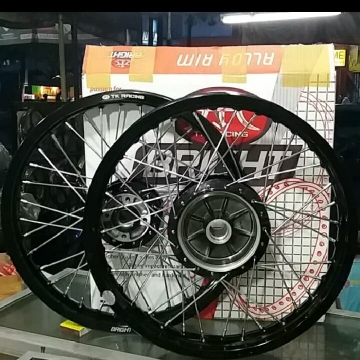 Paketan Velg RX-King TK 1set 160-185 Ring 18 Dan 17 Tromol Asli Stell