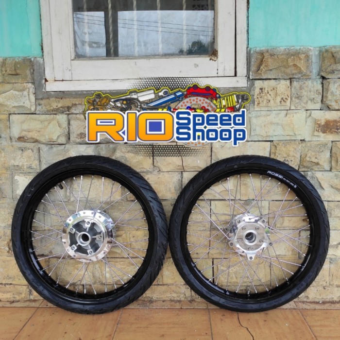 Sepaket velg jari jari Jupiter Mx king Full set plus ban