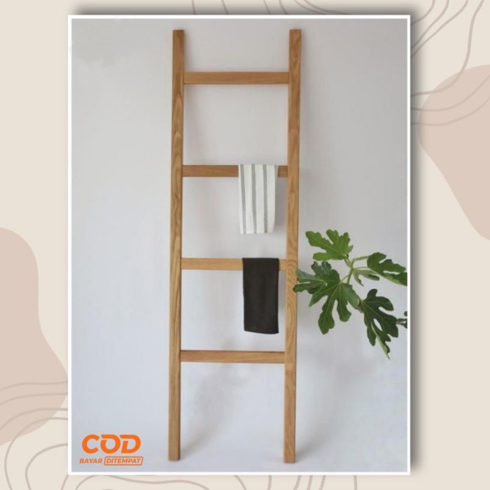 RAK TANGGA KAYU LADDER/RAK MUKENA/RAK SAJADAH/RAK HANDUK