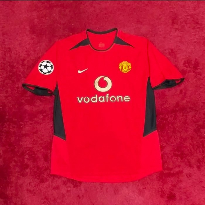 JERSEY MANCHESTER MU UNITED HOME AWAY THIRD 2002/04 ORIGINAL