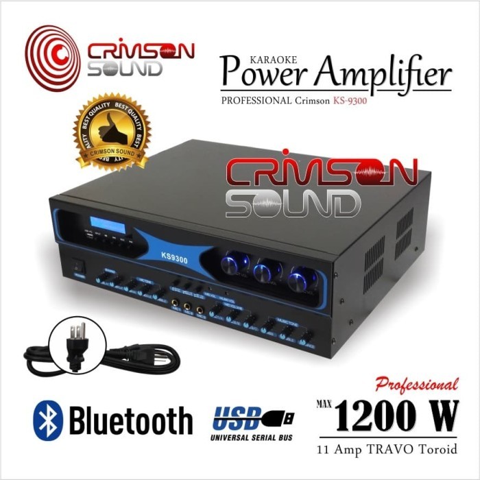 POWER AMPLIFIER CRIMSON BLUETOOTH USB KS-9300