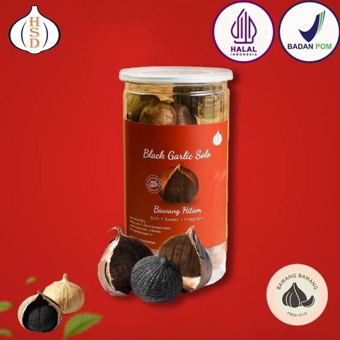 

PREMIUM JUMBO BAWANG HITAM BLACK GARLIC LANANG TUNGGAL HSD 500 GRAM