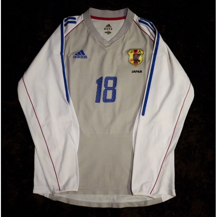 JERSEY ORIGINAL JEPANG JAPAN AWAY 2002 SIGNED SHINJI ONO
