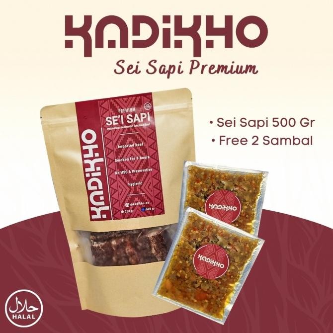 

Kadikho Sei Sapi / Daging Asap Plus Sambal Vacuum Pack 600 Gram