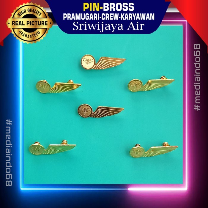 Pin - Pin Wing Flight Attendant/Pramugari Sriwijaya Airlines Original