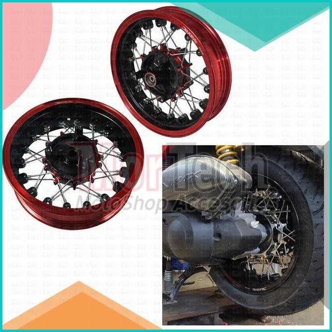Velg Pelek Rim Ruji Jari Jari Delkevic Double Disk Yamaha NMAX N Max