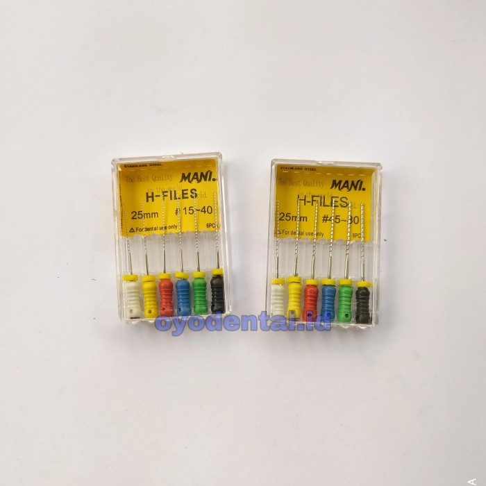 

Terlaris Dental H file 25mm / Hfile / Hedstrom file / hedstroem 15-40 45-80 SALE