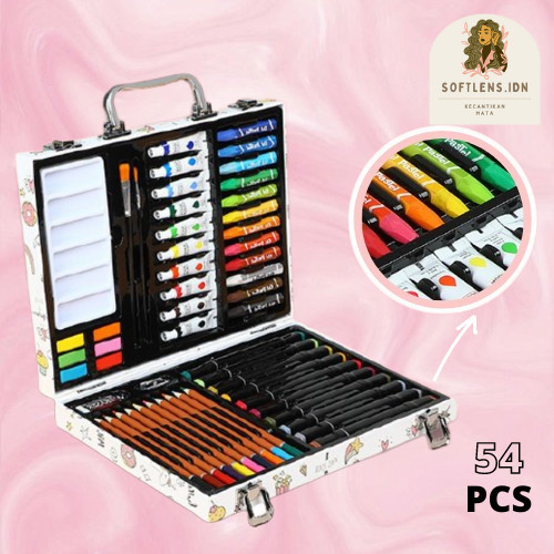 

Crayon set Koper 54 pcs Cat warna Perlengkapan Sekolah Menggambar Anak