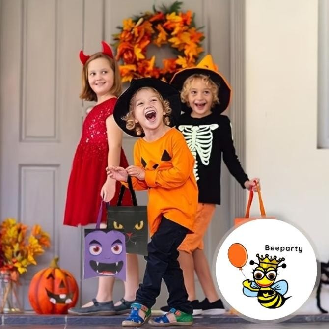 

Tas PVC Souvenir Halloween Trick Or Treat Shopping Goodie Bag Haloween Kostum Halloween Party Costume by Caresta Store