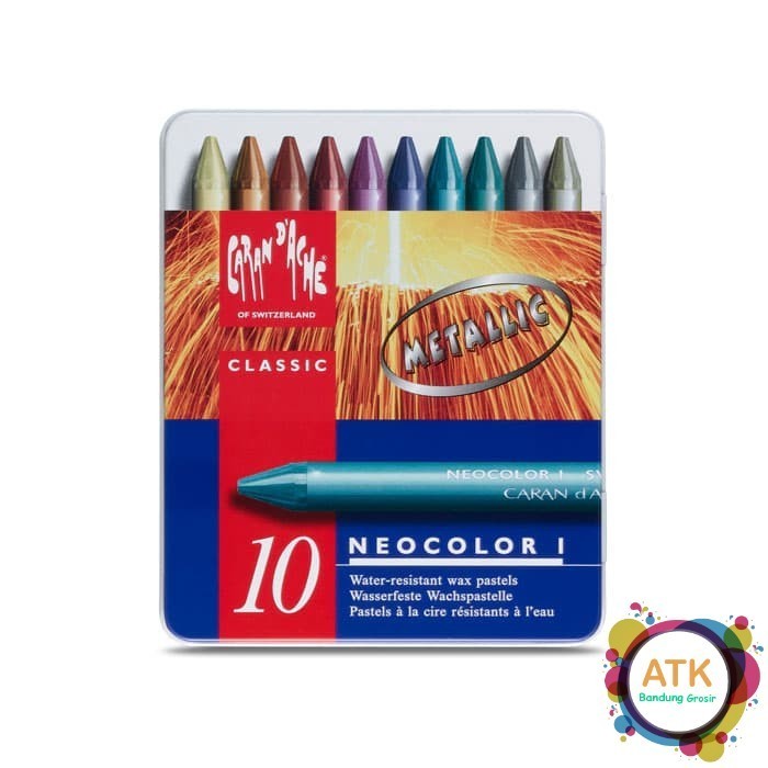 

CRAYON CARANDACHE NEOCOLOR I 10 Warna METALIC