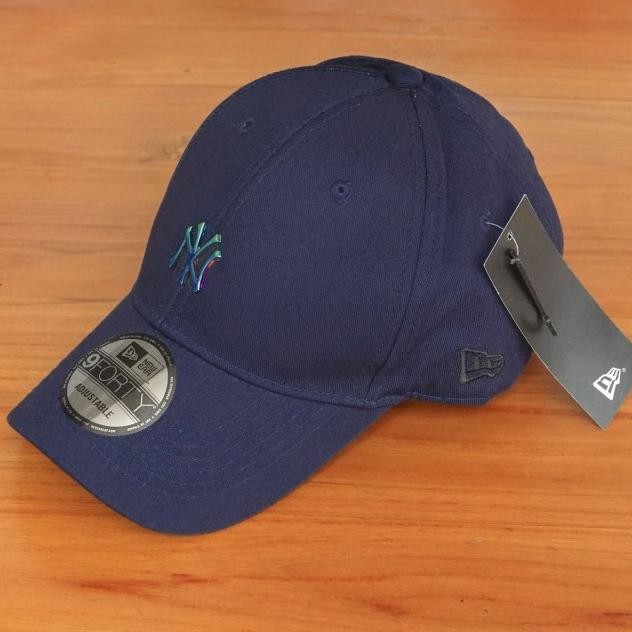 Topi Ny Mlb Logo Besi Topi Baseball Pria Metalic Logo