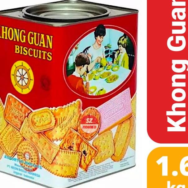 

Khong Guan Kaleng 1600 Gr - Biskuit 1.6Kg Bukan Marie Regal