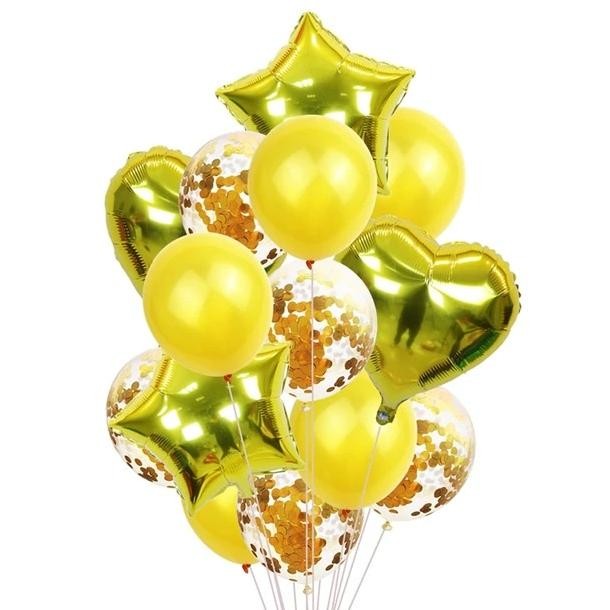 

Fg-80 Balonasia [Latex Foil Set] Bintang Hati Confetti