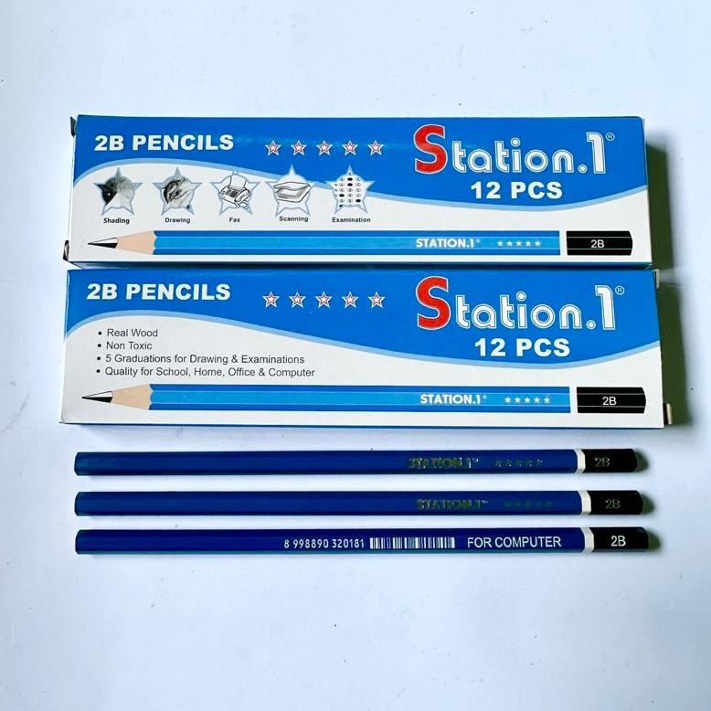 

Pensil 2B Station 1 Biru isi 12 pcs yang laris