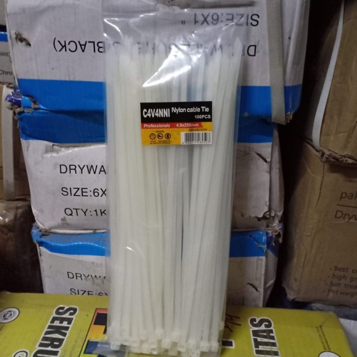 

Sale Cable Tie Nylon Kabel Ties 4.8 X 250 Mm 100 Pcs