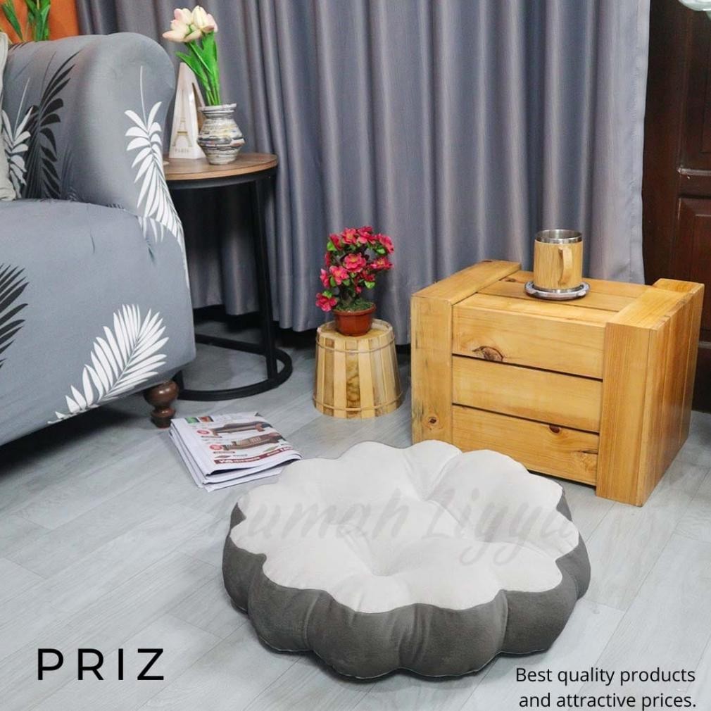 Liyya - Bantal Alas Duduk Lesehan Kursi Kayu Sofa Lantai Jumbo Ruang Tamu - Priz Brown Hari Ini