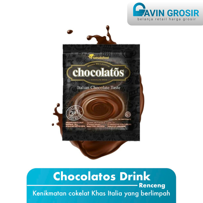 

Chocolatos Drink (Italian Chocolate Taste) 1 renceng 10 sachet