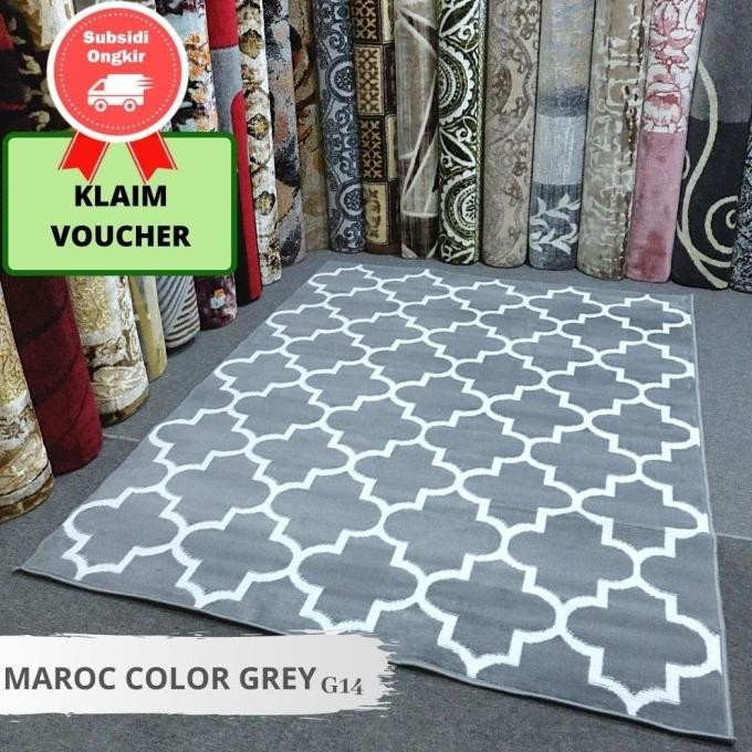 MAROC Karpet Lantai 210x300 G14 Grey