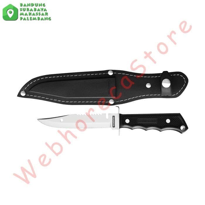 Cuci Gudang Tramontina Bowie Fish Camping Knife 5" W Cover / Pisau Komando Outdoor