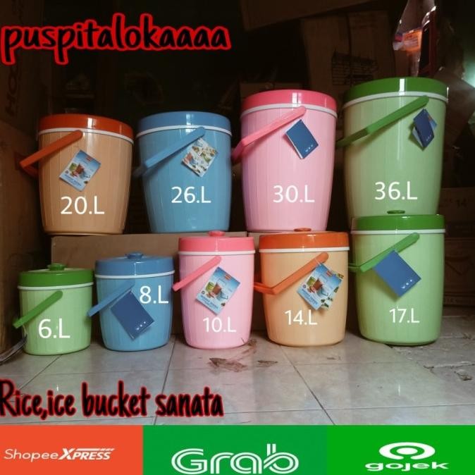 TERMOS NASI SANATA 6 8 10 14 17 20 26 30 36 37 LITER TEMPAT ES BATU TERMOS AIR PLASTIK FOOD GRADE BU