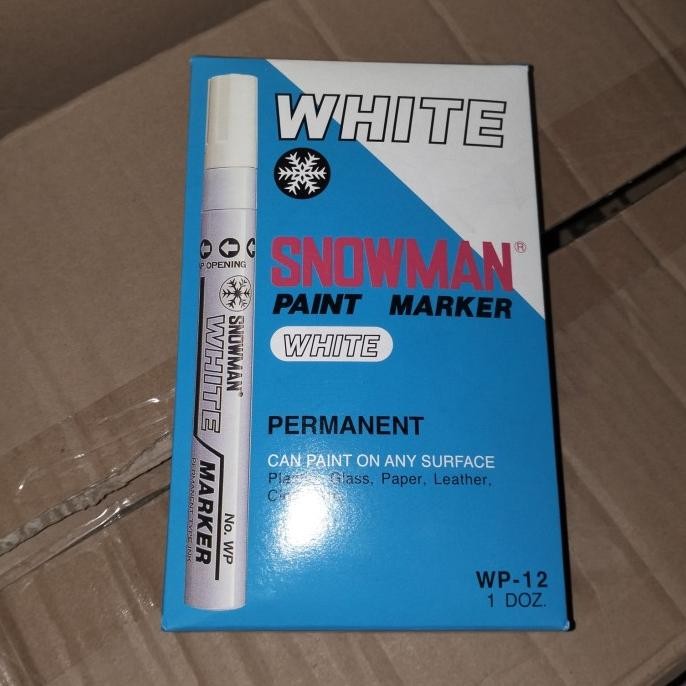

TERMURAH - spidol paint marker snowman putih/hitam (perlusin