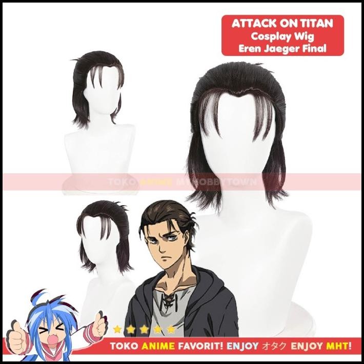 Wig Cosplay Anime Attack On Titan Aot : Eren Yeager Final Season