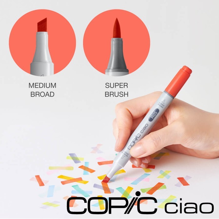

T E R B A R U Copic Ciao Set 6 Graphic Marker Alcohol Based Dye Ink Refillable