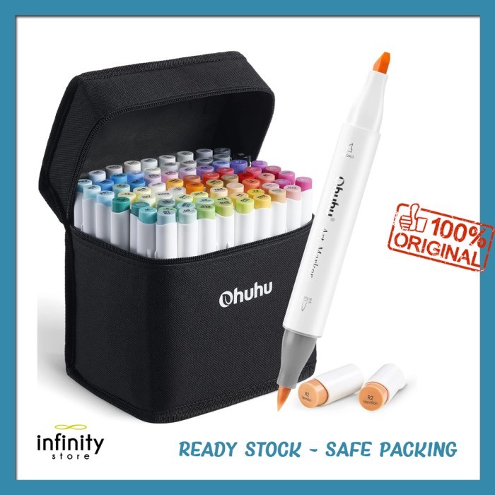 

T E R B A R U Ohuhu sketch Marker Brush Tip Chisel & Brush double Tips / copic alt