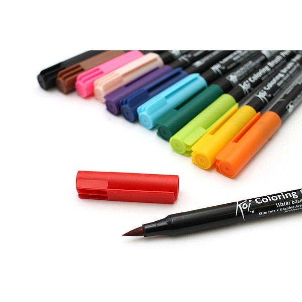 

T E R B A R U Sakura Koi Coloring Brush Pen - 24 Color Set