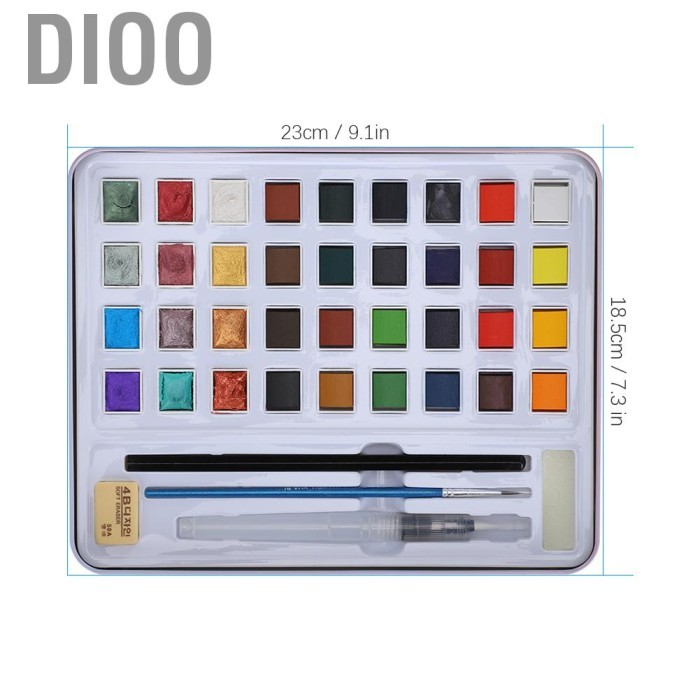 

T E R B A R U Dioo Colored Pencil Set 120 Colors WaterSoluble Painting Kit Brush
