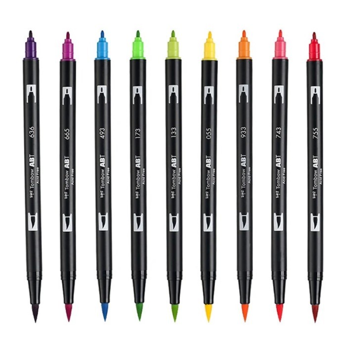 

T E R B A R U Japan Tombow ABT Soft Brush Pen Art Markers Set Professional