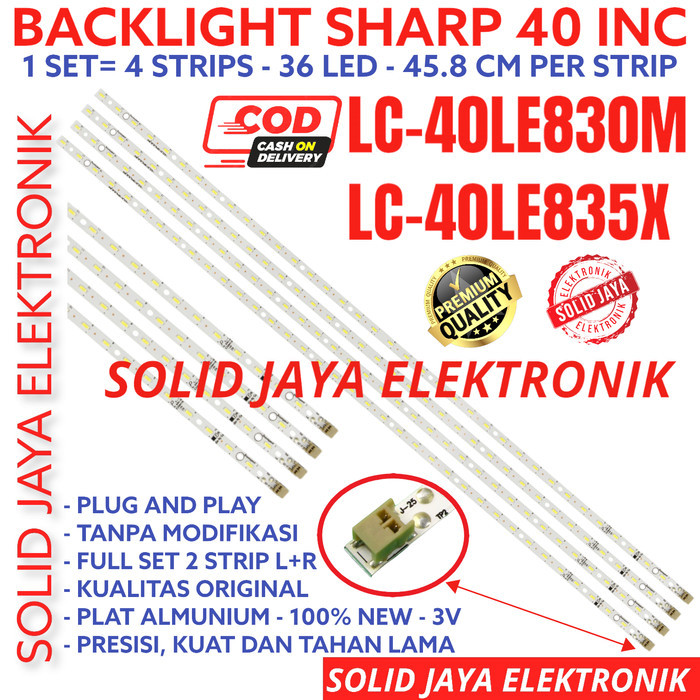 BACKLIGHT TV LED SHARP 40 INC LC 40LE830 40LE835 M X 40LE LAMPU BL SMD