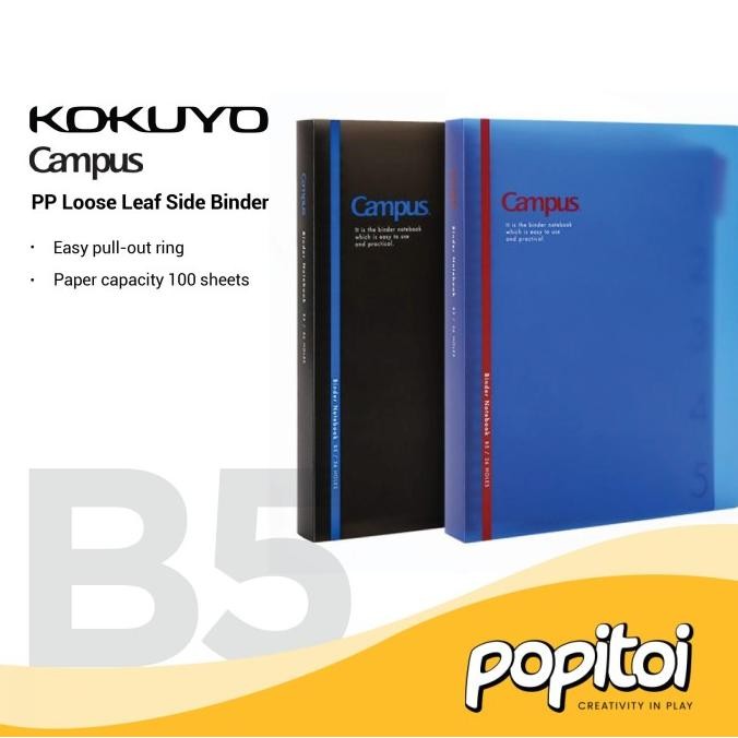 

TERMURAH - Kokuyo Campus PP Loose Leaf Side Binder B5 Notebook