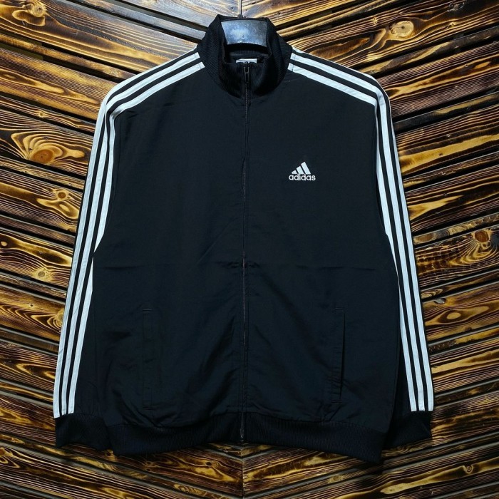 JAKET TRACKTOP ADIDAS TEBAL SIZE XL CASUAL BAGUS ORIGINAL