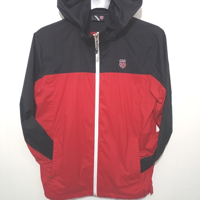 JAKET KSWISS ORIGINAL RUNNING CASUAL SIZE L LIKE NEW MURAHIN AJA