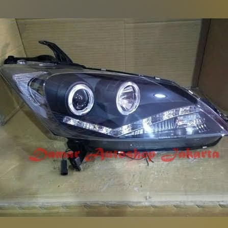 HEADLAMP HONDA FREED 2008 - 2014 PROJECTOR LED ANGEL EYE CRYSTAL BLACK