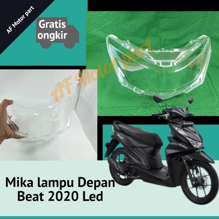 MIKA KACA LAMPU DEPAN BEAT 2020 2021 2022 LED