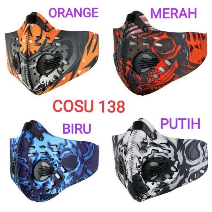 Masker 3D Print Stylish with Filter Valve Anti Virus