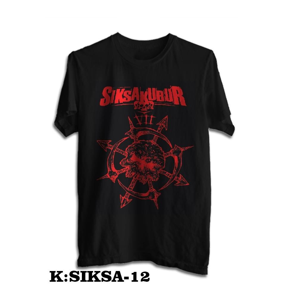 Promo Kaos Band Siksa Kubur T-Shirt Musik Rock Siksa