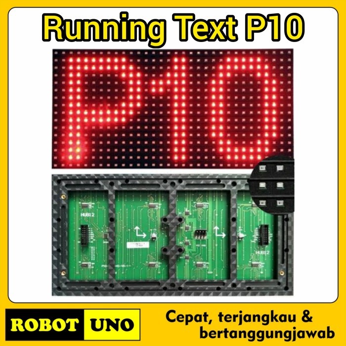 Running Text P10 Merah Modul Running Text SMD Red Merah Outdoor